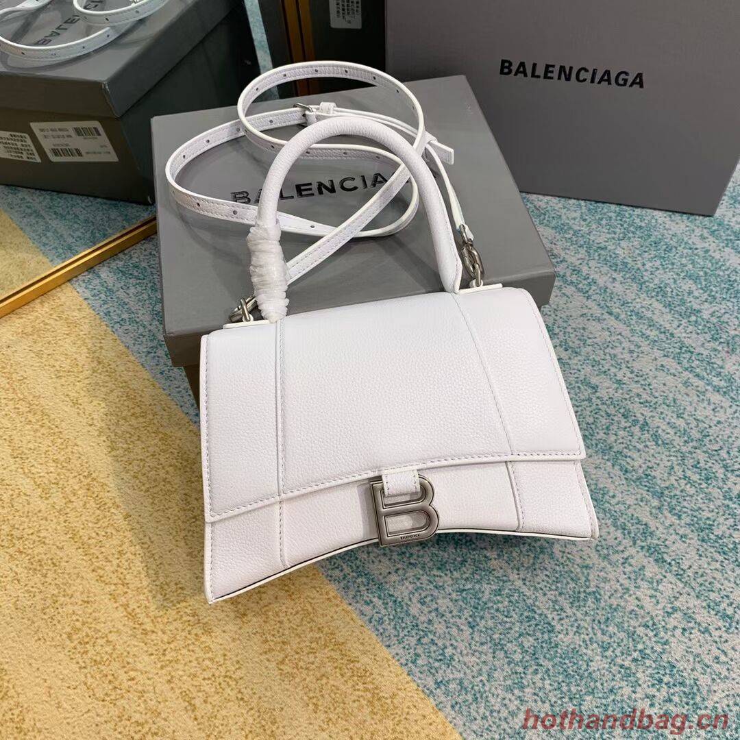 Balenciaga HOURGLASS SMALL TOP HANDLE BAG B108895 white Balenciaga HOURGLASS SMALL TOP HANDLE BAG B108895 white
