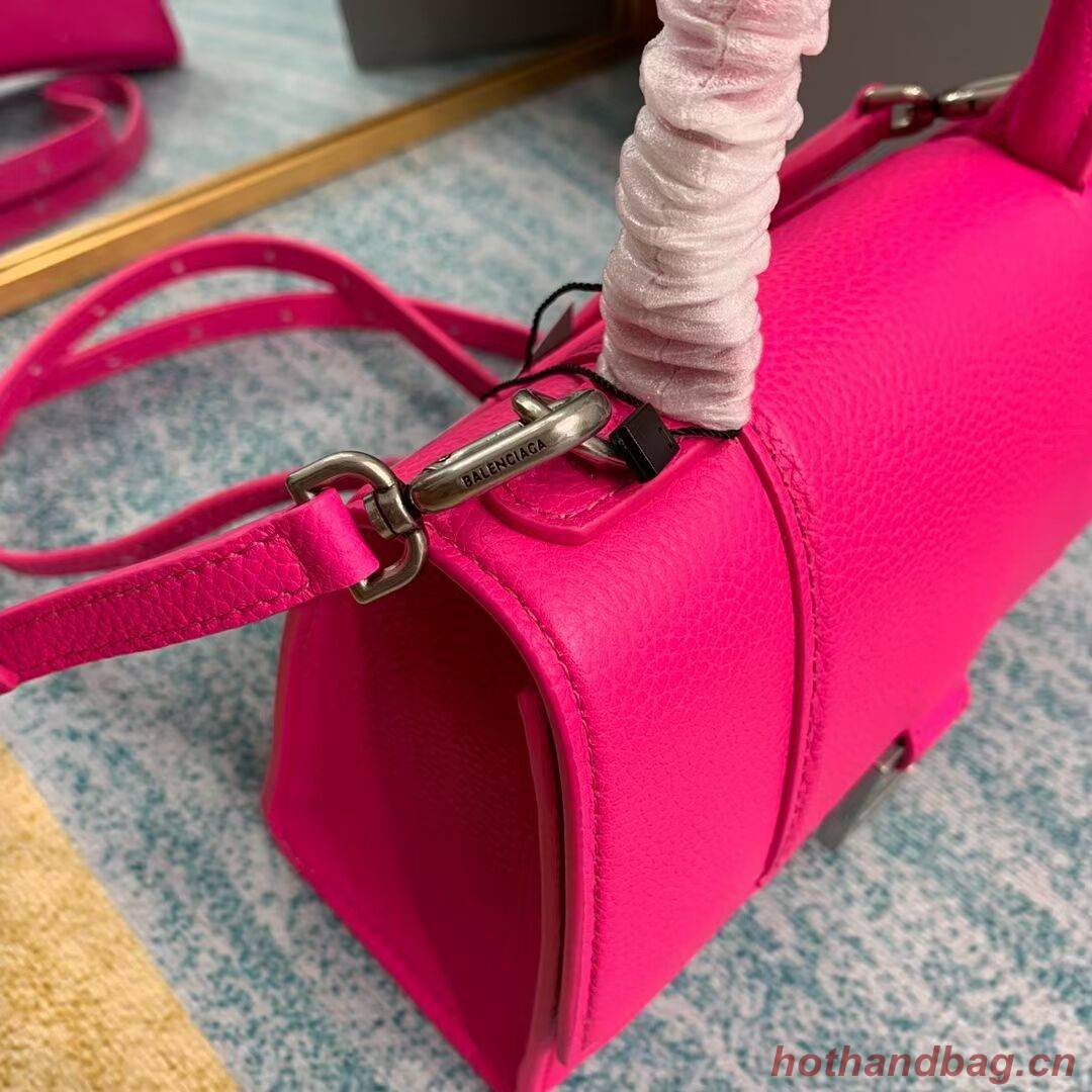 Balenciaga HOURGLASS XS TOP HANDLE BAG Grained calsfkin B108896 neon pink Balenciaga HOURGLASS XS TOP HANDLE BAG Grained calsfkin B108896 neon pink