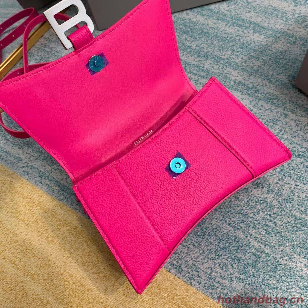 Balenciaga HOURGLASS XS TOP HANDLE BAG Grained calsfkin B108896 neon pink Balenciaga HOURGLASS XS TOP HANDLE BAG Grained calsfkin B108896 neon pink