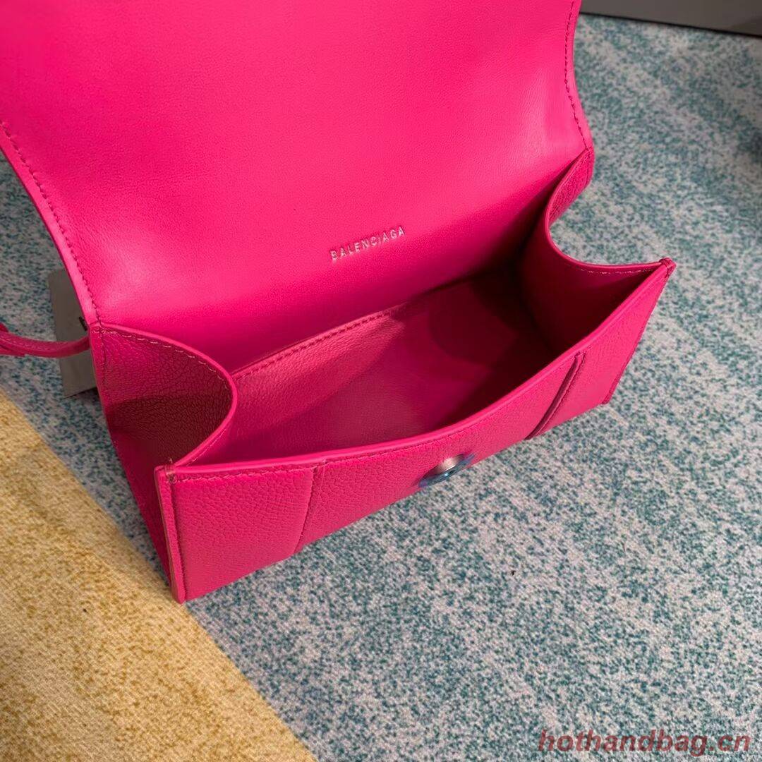 Balenciaga HOURGLASS XS TOP HANDLE BAG Grained calsfkin B108896 neon pink Balenciaga HOURGLASS XS TOP HANDLE BAG Grained calsfkin B108896 neon pink