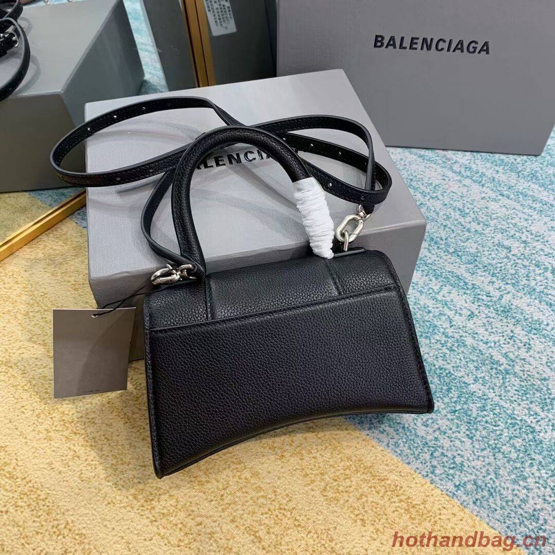 Balenciaga HOURGLASS XS TOP HANDLE BAG Grained calsfkin B108896 black Balenciaga HOURGLASS XS TOP HANDLE BAG Grained calsfkin B108896 black