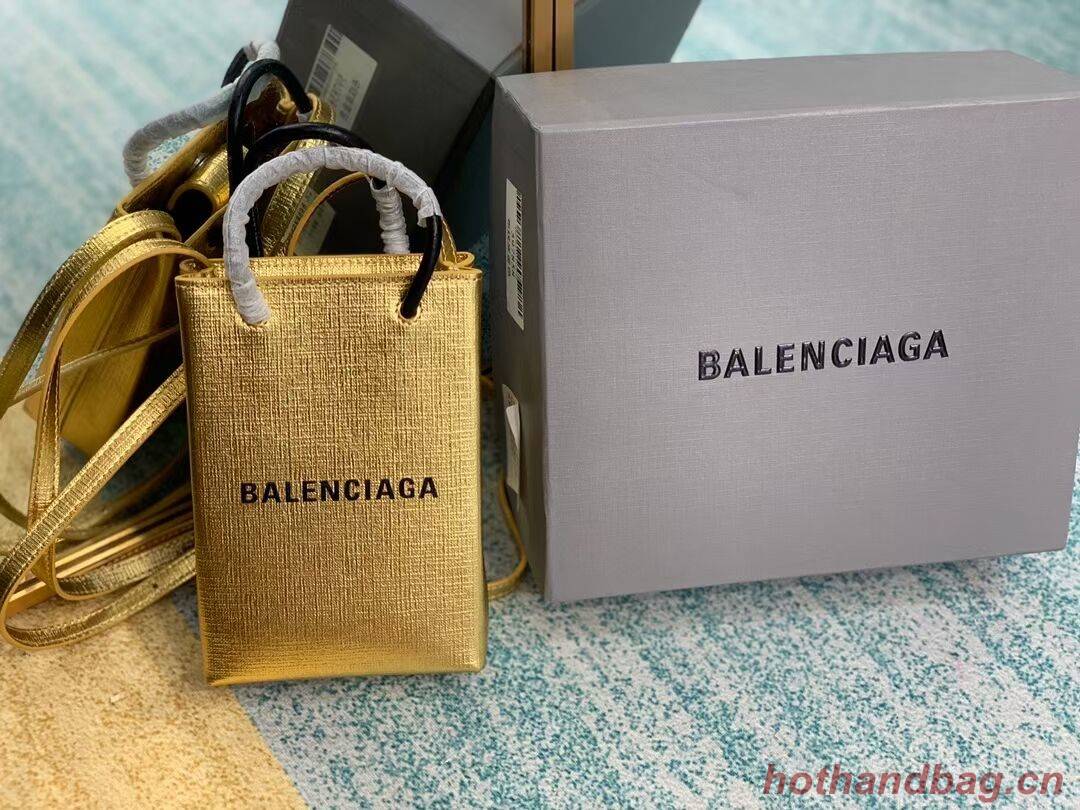 Balenciaga Original Leather Mini Shopper Bag B152865 gold Balenciaga Original Leather Mini Shopper Bag B152865 gold