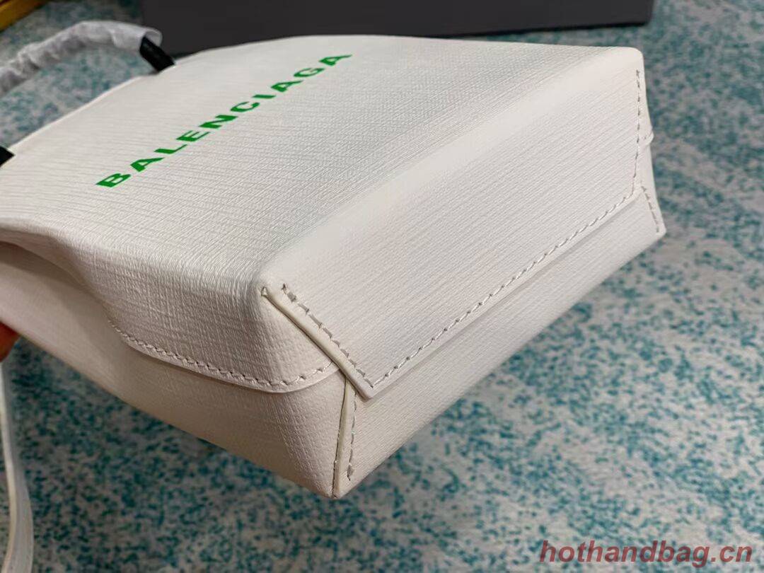 Balenciaga Original Leather Mini Shopper Bag B152865 white&green Balenciaga Original Leather Mini Shopper Bag B152865 white&green