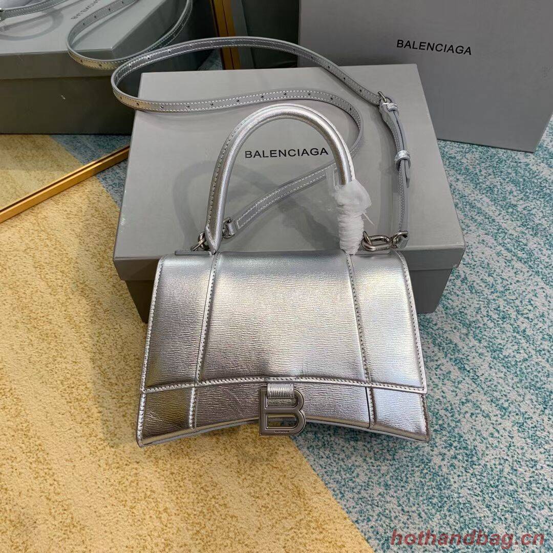 Balenciaga HOURGLASS SMALL TOP HANDLE BAG B108895-1 Silver Balenciaga HOURGLASS SMALL TOP HANDLE BAG B108895-1 Silver