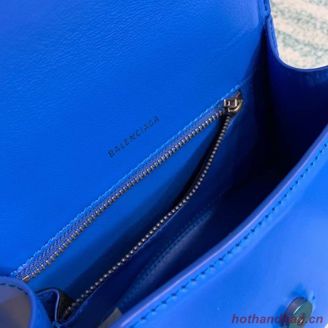 Balenciaga HOURGLASS SMALL TOP HANDLE BAG B108895-1 blue Balenciaga HOURGLASS SMALL TOP HANDLE BAG B108895-1 blue