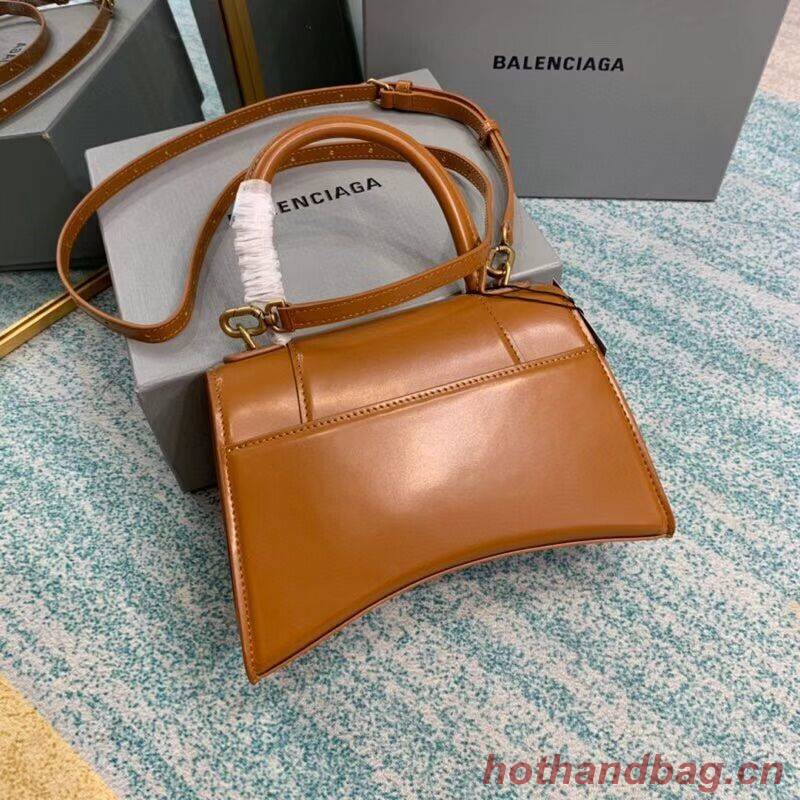 Balenciaga HOURGLASS SMALL TOP HANDLE BAG B108895-1 brown Balenciaga HOURGLASS SMALL TOP HANDLE BAG B108895-1 brown