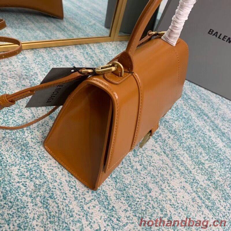 Balenciaga HOURGLASS SMALL TOP HANDLE BAG B108895-1 brown Balenciaga HOURGLASS SMALL TOP HANDLE BAG B108895-1 brown