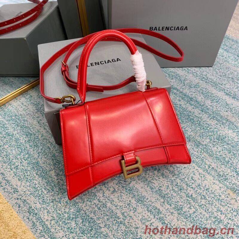 Balenciaga HOURGLASS SMALL TOP HANDLE BAG B108895-1 red Balenciaga HOURGLASS SMALL TOP HANDLE BAG B108895-1 red