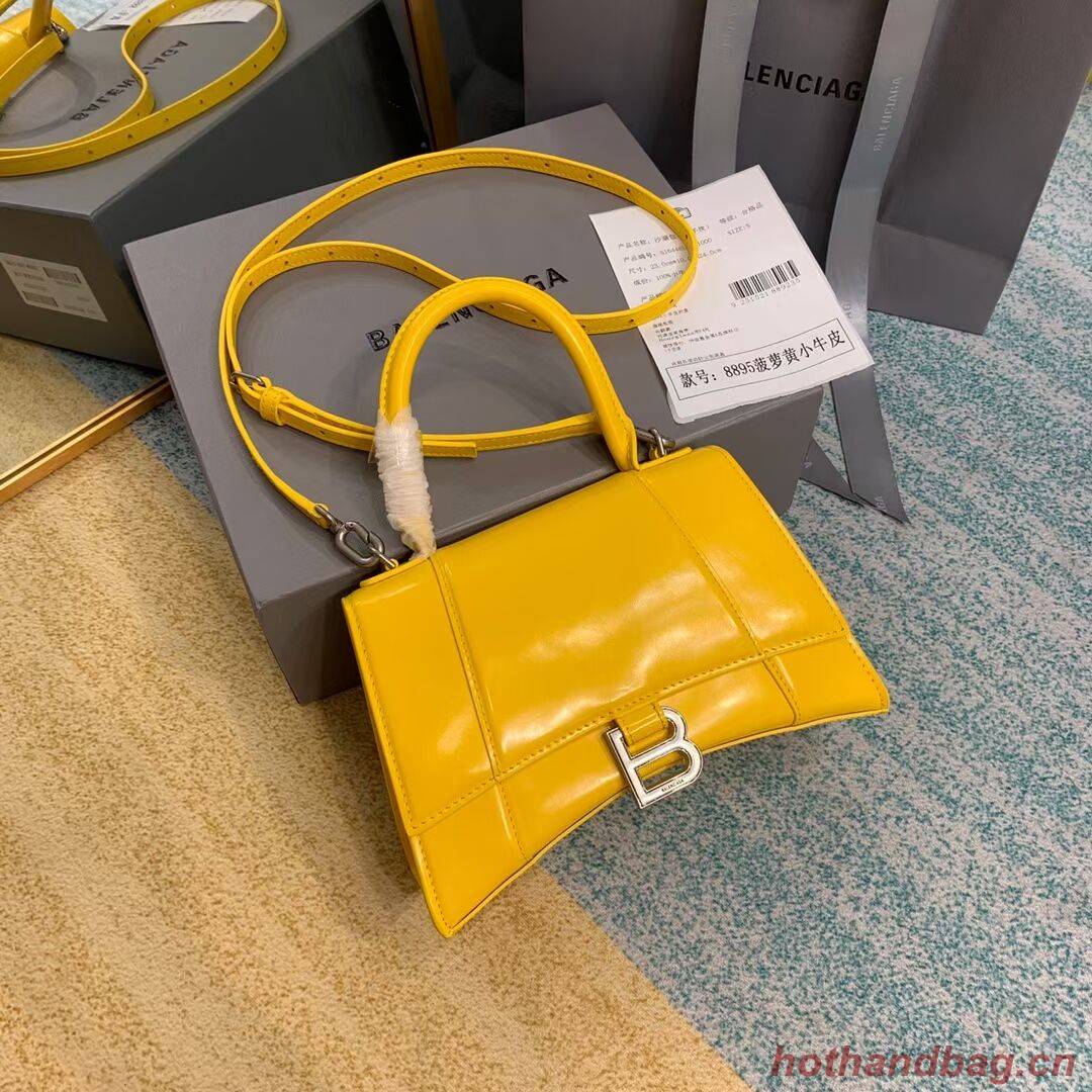 Balenciaga HOURGLASS SMALL TOP HANDLE BAG B108895-1 yellow Balenciaga HOURGLASS SMALL TOP HANDLE BAG B108895-1 yellow
