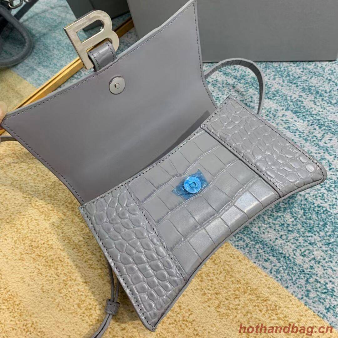 Balenciaga Hourglass XS Top Handle Bag 28331S grey Balenciaga Hourglass XS Top Handle Bag 28331S grey