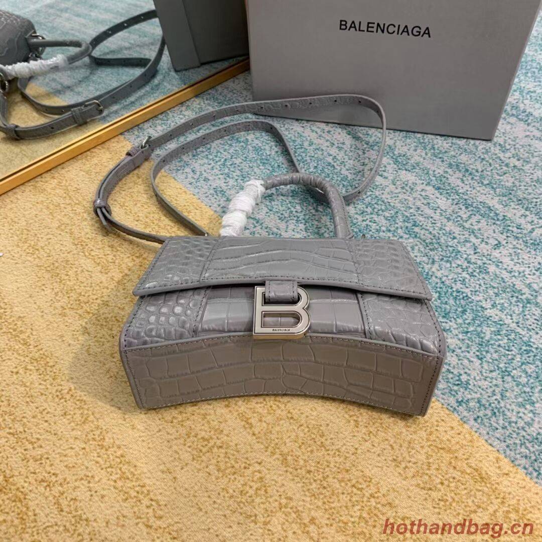 Balenciaga Hourglass XS Top Handle Bag 28331S grey Balenciaga Hourglass XS Top Handle Bag 28331S grey