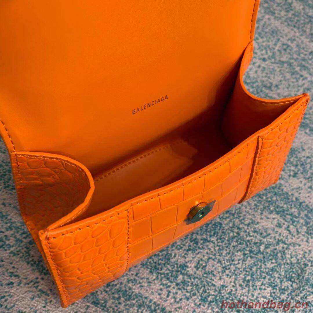 Balenciaga Hourglass XS Top Handle Bag 28331S orang