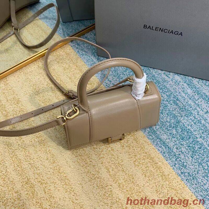 Balenciaga Hourglass XS Top Handle Bag shiny box calfskin 28331 apricot Balenciaga Hourglass XS Top Handle Bag shiny box calfskin 28331 apricot