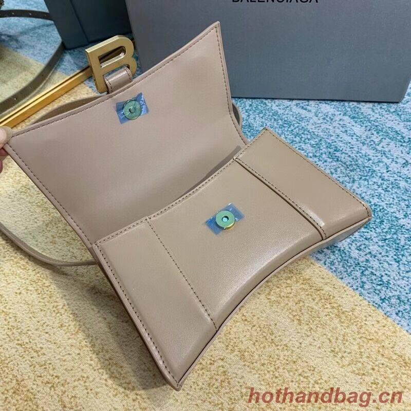 Balenciaga Hourglass XS Top Handle Bag shiny box calfskin 28331 apricot Balenciaga Hourglass XS Top Handle Bag shiny box calfskin 28331 apricot