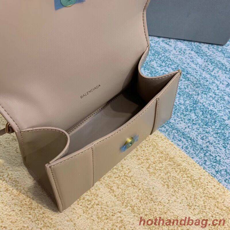 Balenciaga Hourglass XS Top Handle Bag shiny box calfskin 28331 apricot Balenciaga Hourglass XS Top Handle Bag shiny box calfskin 28331 apricot