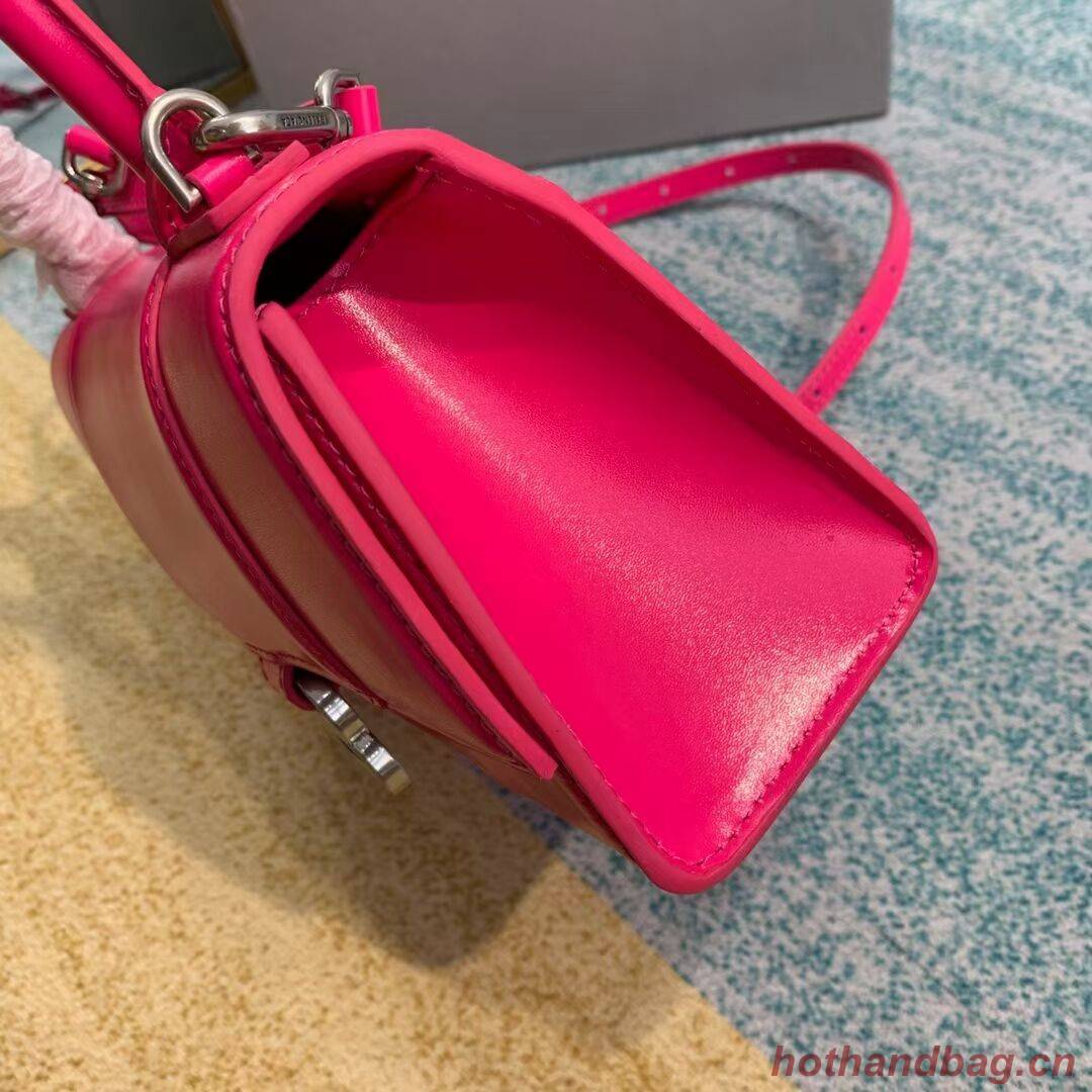 Balenciaga Hourglass XS Top Handle Bag shiny box calfskin 28331 neon pink Balenciaga Hourglass XS Top Handle Bag shiny box calfskin 28331 neon pink