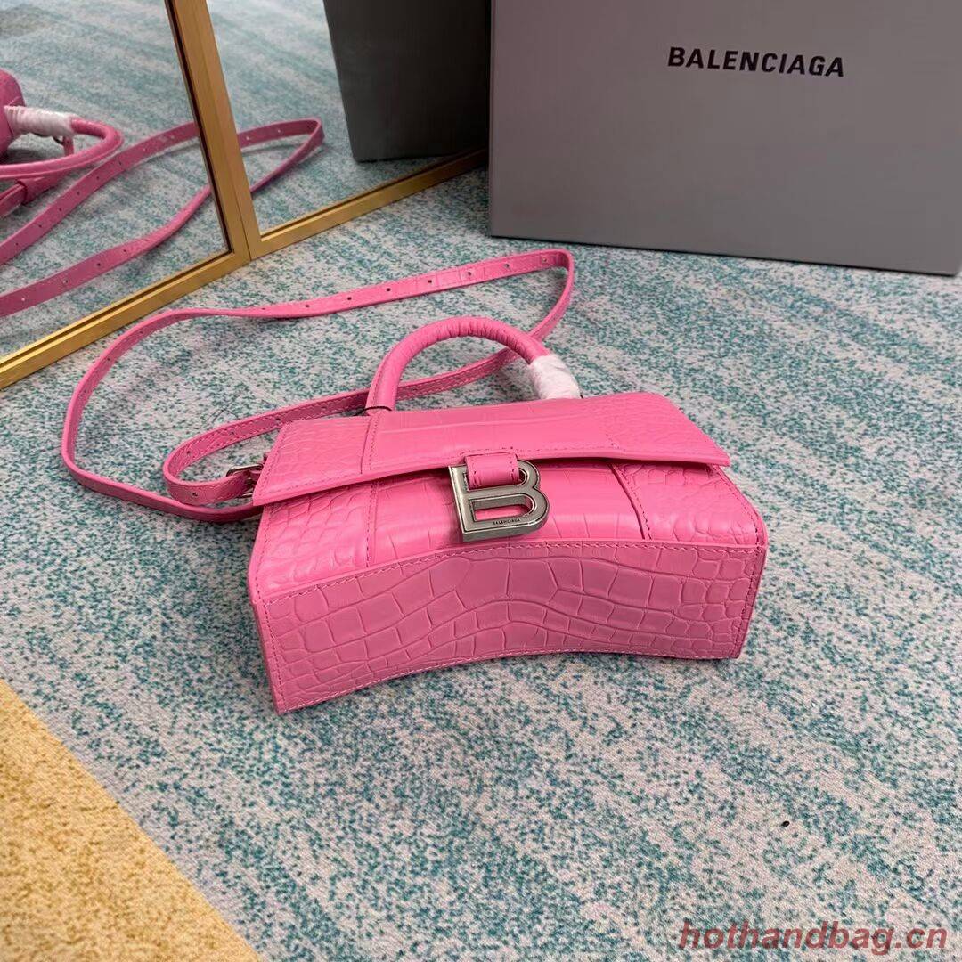 Balenciaga Hourglass XS Top Handle Bag 28331S pink Balenciaga Hourglass XS Top Handle Bag 28331S pink