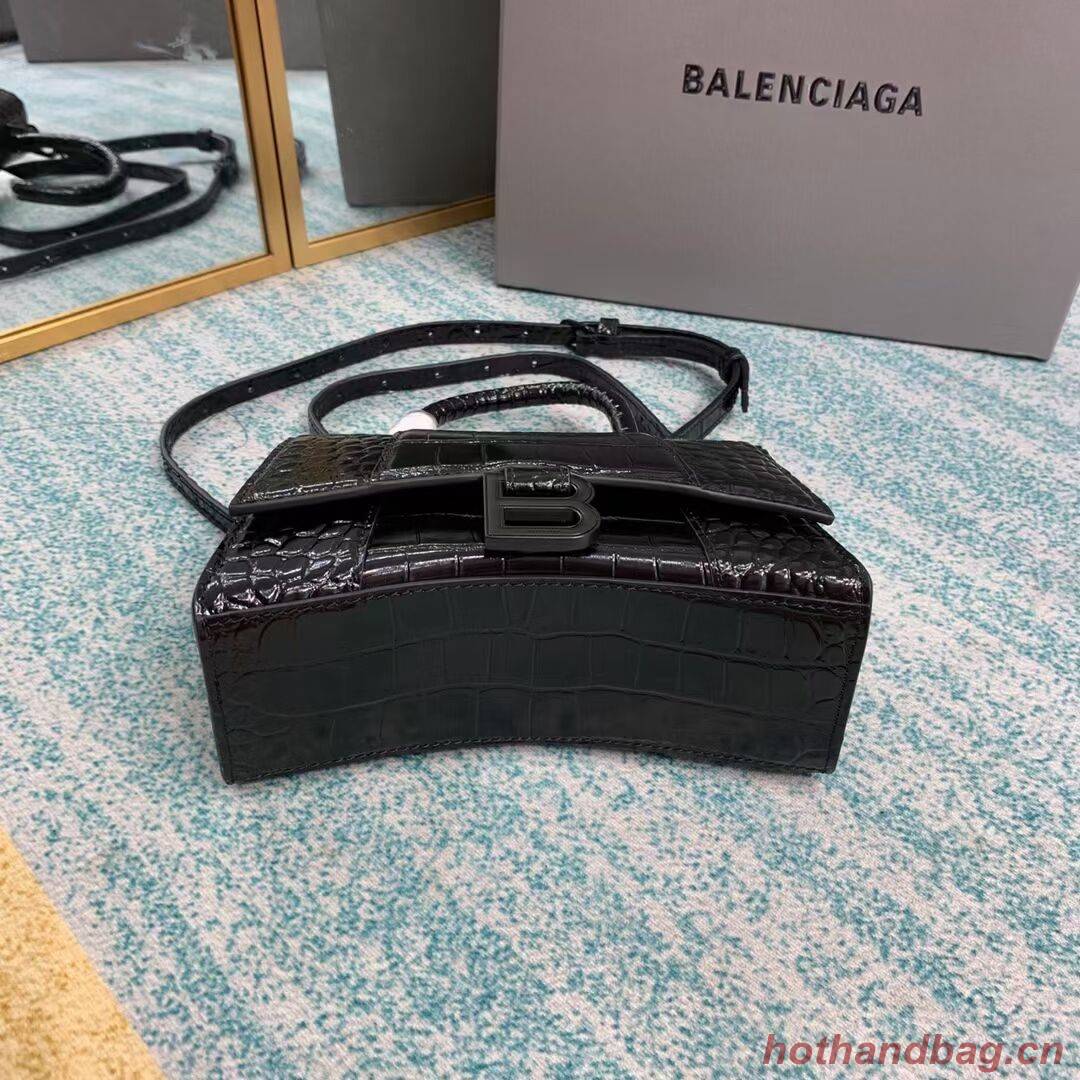 Balenciaga Hourglass XS Top Handle Bag 28331SF black Balenciaga Hourglass XS Top Handle Bag 28331SF black