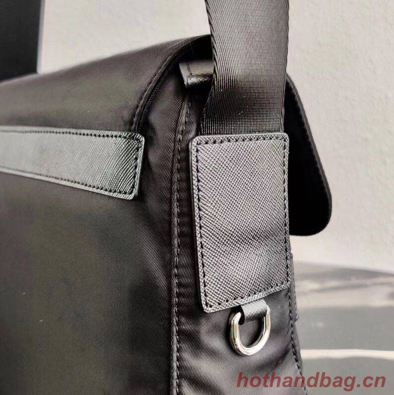 Prada Re-Nylon and Saffiano leather shoulder bag BD8994 black Prada Re-Nylon and Saffiano leather shoulder bag BD8994 black