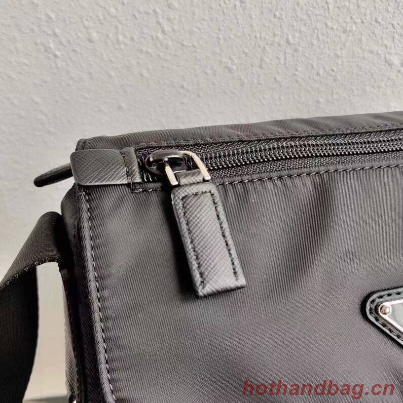 Prada Re-Nylon and Saffiano leather shoulder bag BD8994 black Prada Re-Nylon and Saffiano leather shoulder bag BD8994 black