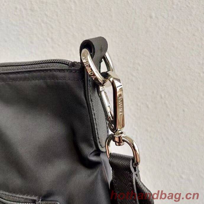 Prada Re-Nylon and Saffiano leather shoulder bag VA0715 black Prada Re-Nylon and Saffiano leather shoulder bag VA0715 black