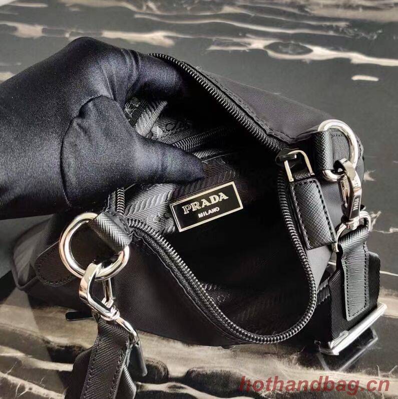 Prada Re-Nylon and Saffiano leather shoulder bag VA0716 black Prada Re-Nylon and Saffiano leather shoulder bag VA0716 black