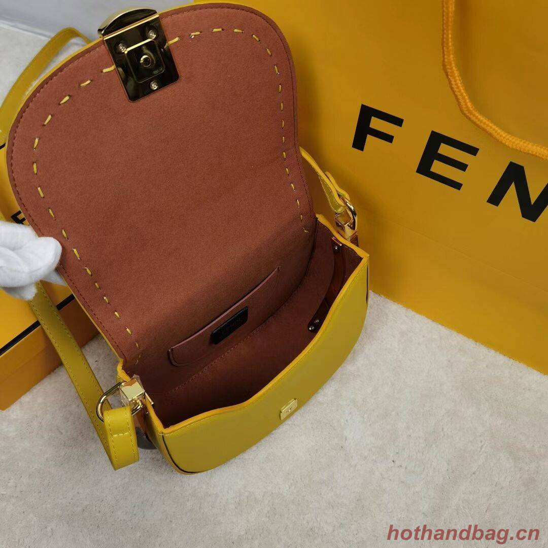 FENDI MOONLIGHT leather bag 8BT346A yellow FENDI MOONLIGHT leather bag 8BT346A yellow