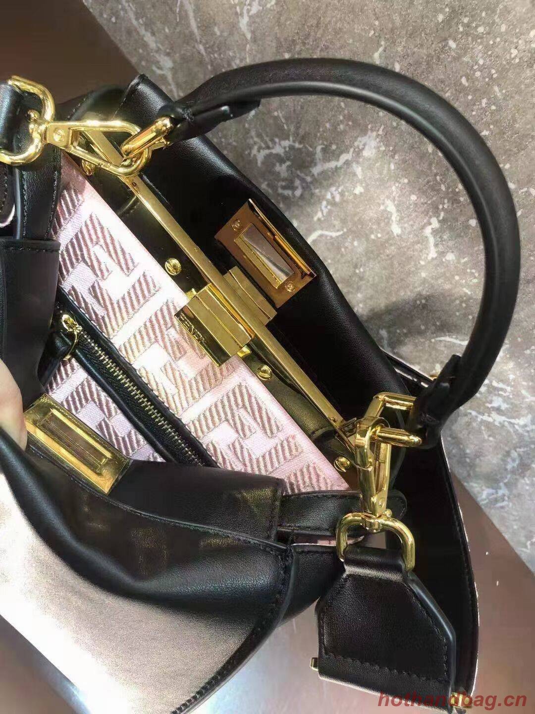 FENDI PEEKABOO ISEEU SMALL leather bag F1615 black FENDI PEEKABOO ISEEU SMALL leather bag F1615 black