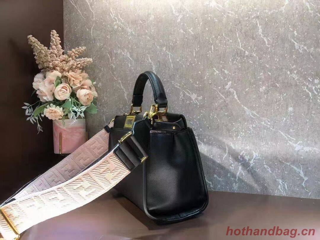 FENDI PEEKABOO ISEEU SMALL leather bag F1615 black FENDI PEEKABOO ISEEU SMALL leather bag F1615 black