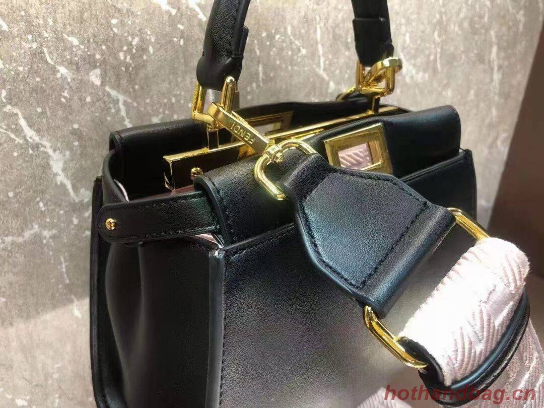 FENDI PEEKABOO ISEEU SMALL leather bag F1615 black FENDI PEEKABOO ISEEU SMALL leather bag F1615 black