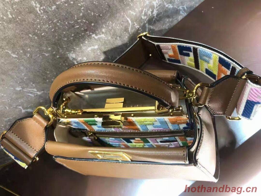 FENDI PEEKABOO ISEEU SMALL leather bag F1615 blackish green FENDI PEEKABOO ISEEU SMALL leather bag F1615 blackish green