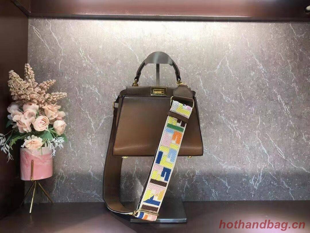 FENDI PEEKABOO ISEEU SMALL leather bag F1615 blackish green FENDI PEEKABOO ISEEU SMALL leather bag F1615 blackish green