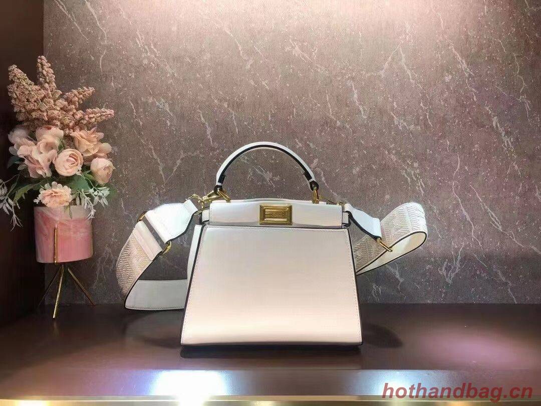 FENDI PEEKABOO ISEEU SMALL leather bag F1615 white FENDI PEEKABOO ISEEU SMALL leather bag F1615 white