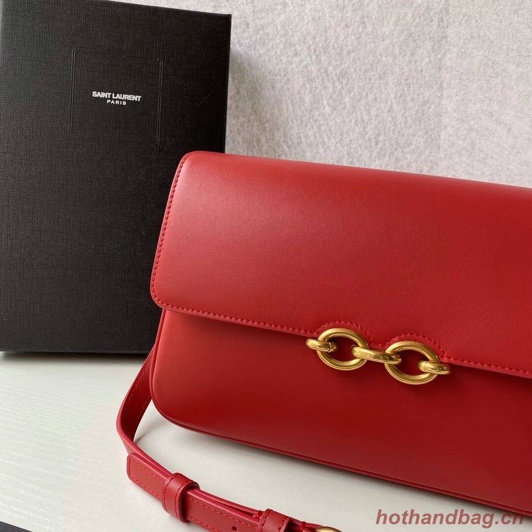 YSL LE MAILLON SATCHEL IN SMOOTH LEATHER 6497952 red YSL LE MAILLON SATCHEL IN SMOOTH LEATHER 6497952 red