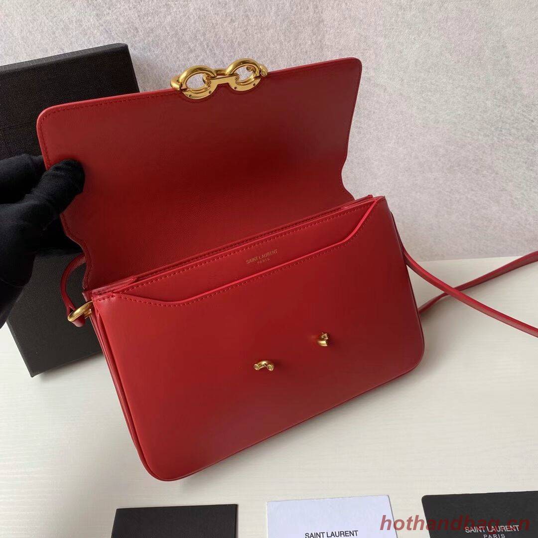 YSL LE MAILLON SATCHEL IN SMOOTH LEATHER 6497952 red YSL LE MAILLON SATCHEL IN SMOOTH LEATHER 6497952 red