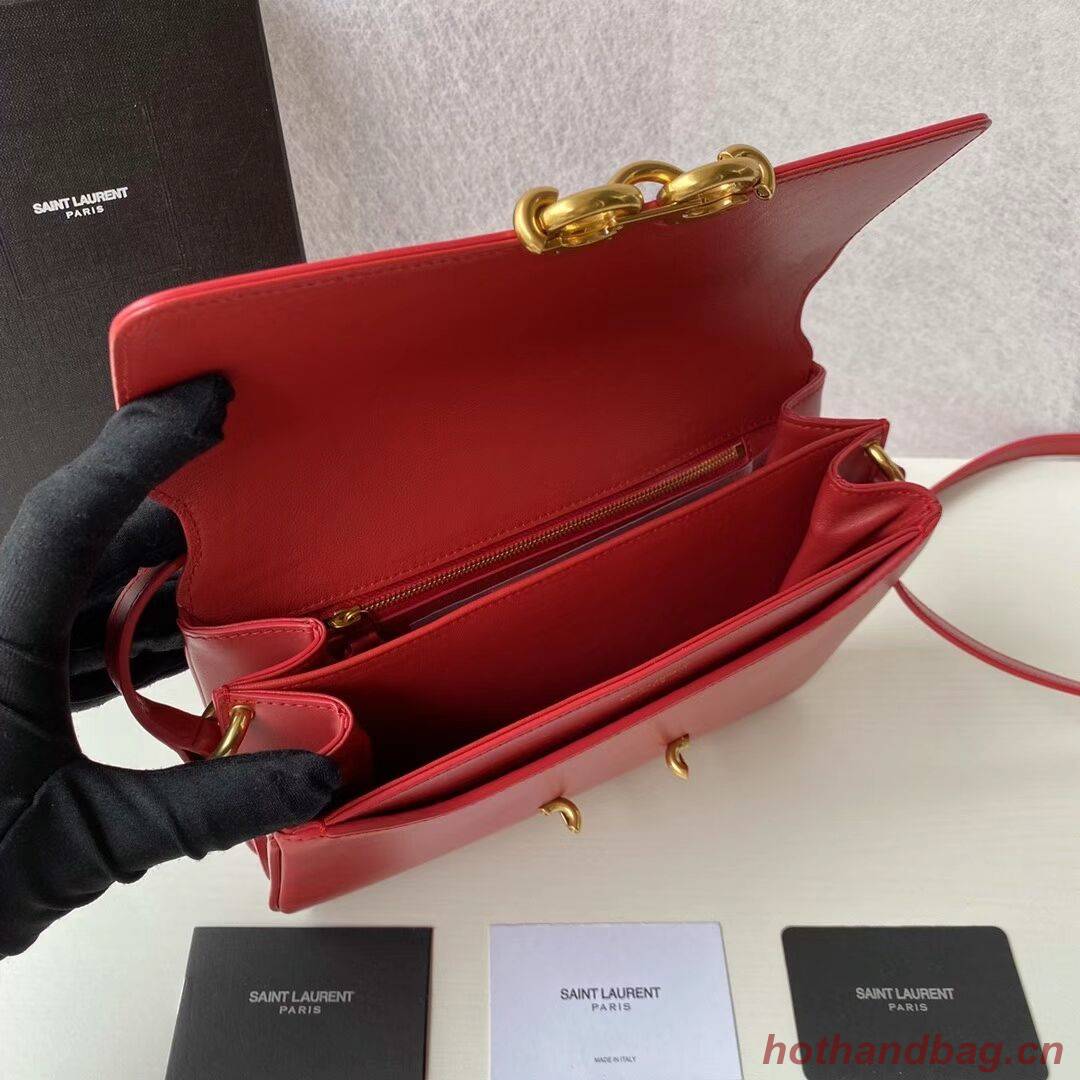 YSL LE MAILLON SATCHEL IN SMOOTH LEATHER 6497952 red YSL LE MAILLON SATCHEL IN SMOOTH LEATHER 6497952 red