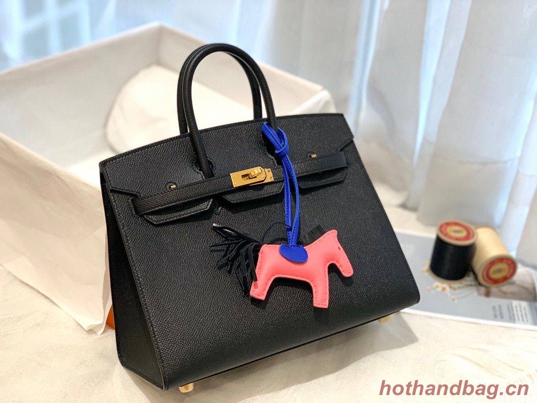 Hermes Birkin 25CM Epsom Bag Original Leather H25E Black Hermes Birkin 25CM Epsom Bag Original Leather H25E Black