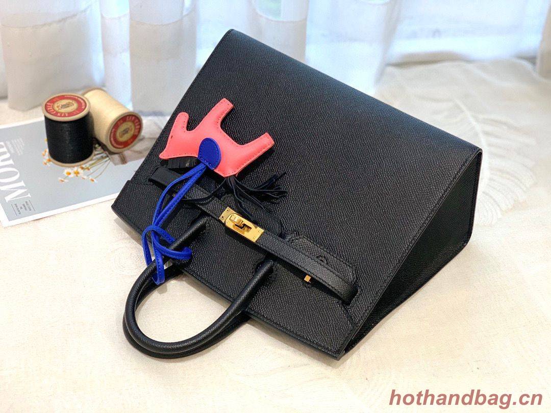 Hermes Birkin 25CM Epsom Bag Original Leather H25E Black Hermes Birkin 25CM Epsom Bag Original Leather H25E Black