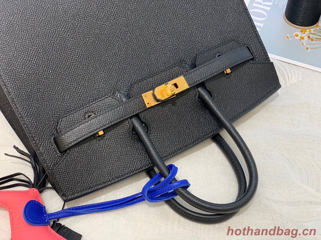 Hermes Birkin 25CM Epsom Bag Original Leather H25E Black Hermes Birkin 25CM Epsom Bag Original Leather H25E Black