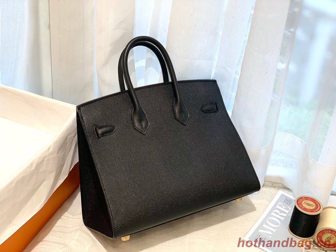 Hermes Birkin 25CM Epsom Bag Original Leather H25E Black Hermes Birkin 25CM Epsom Bag Original Leather H25E Black