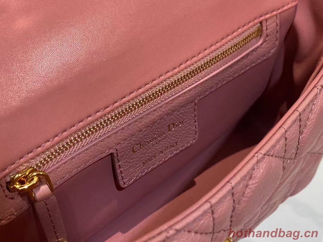 Dior SMALL DIOR CARO BAG Soft Cannage Calfskin M9241 pink Dior SMALL DIOR CARO BAG Soft Cannage Calfskin M9241 pink