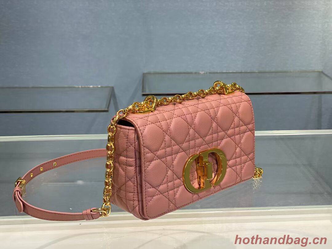 Dior SMALL DIOR CARO BAG Soft Cannage Calfskin M9241 pink Dior SMALL DIOR CARO BAG Soft Cannage Calfskin M9241 pink