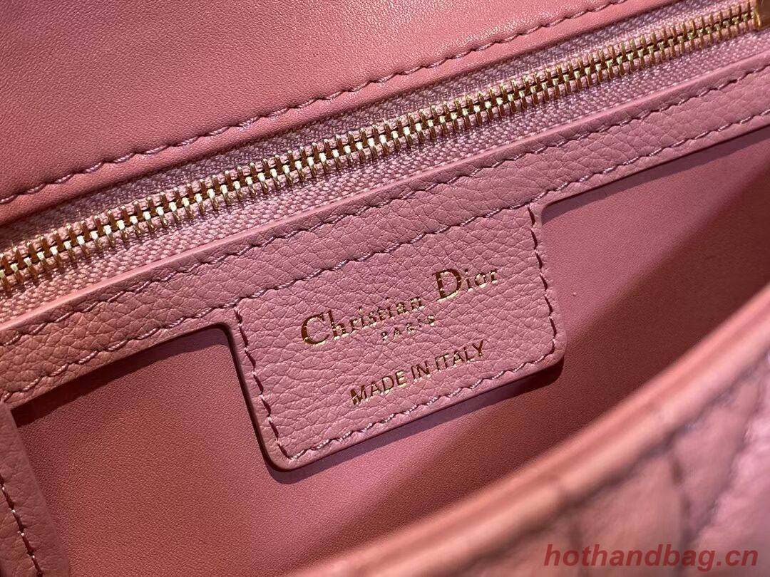 Dior SMALL DIOR CARO BAG Soft Cannage Calfskin M9241 pink Dior SMALL DIOR CARO BAG Soft Cannage Calfskin M9241 pink
