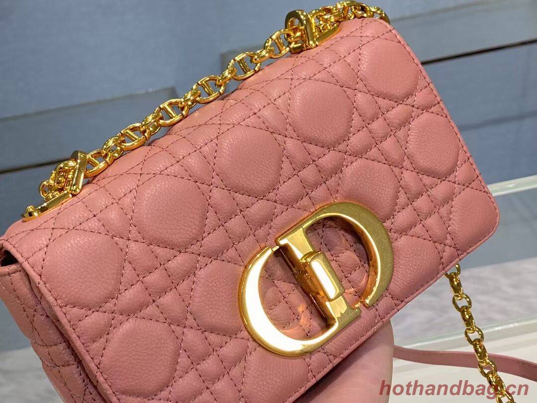 Dior SMALL DIOR CARO BAG Soft Cannage Calfskin M9241 pink Dior SMALL DIOR CARO BAG Soft Cannage Calfskin M9241 pink