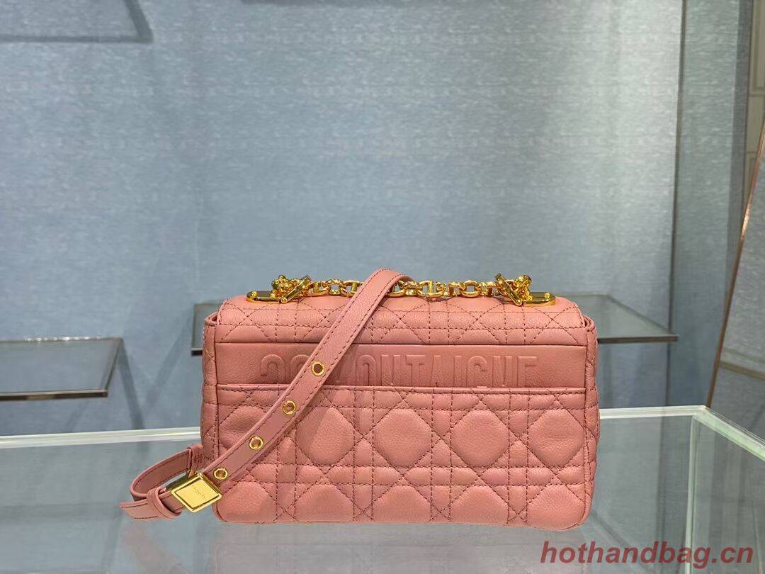Dior SMALL DIOR CARO BAG Soft Cannage Calfskin M9241 pink Dior SMALL DIOR CARO BAG Soft Cannage Calfskin M9241 pink