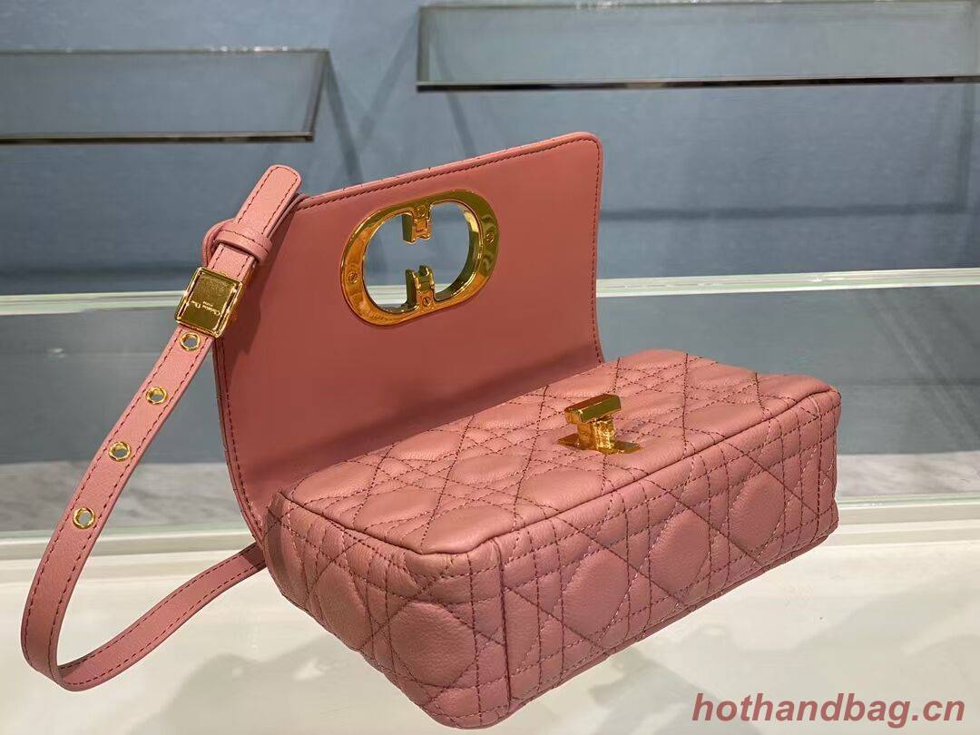Dior SMALL DIOR CARO BAG Soft Cannage Calfskin M9241 pink Dior SMALL DIOR CARO BAG Soft Cannage Calfskin M9241 pink