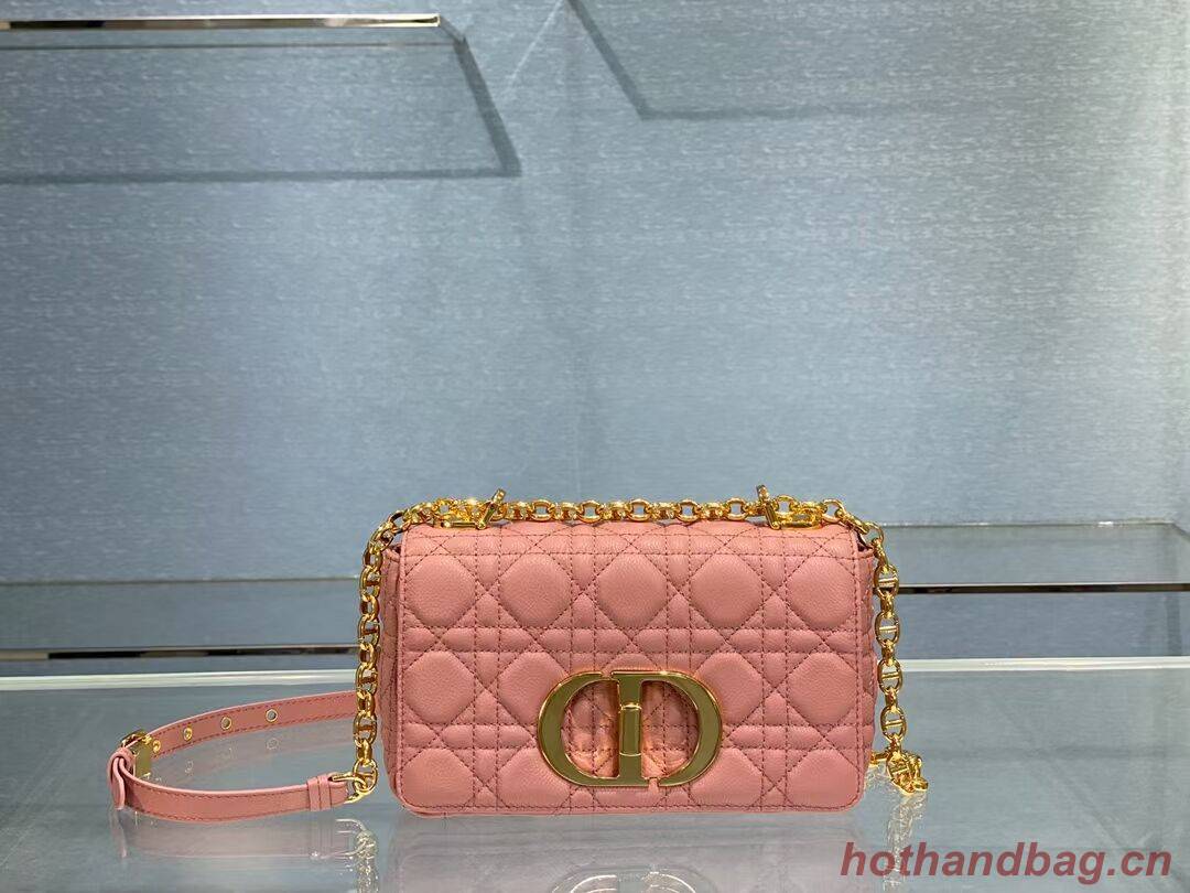 Dior SMALL DIOR CARO BAG Soft Cannage Calfskin M9241 pink Dior SMALL DIOR CARO BAG Soft Cannage Calfskin M9241 pink
