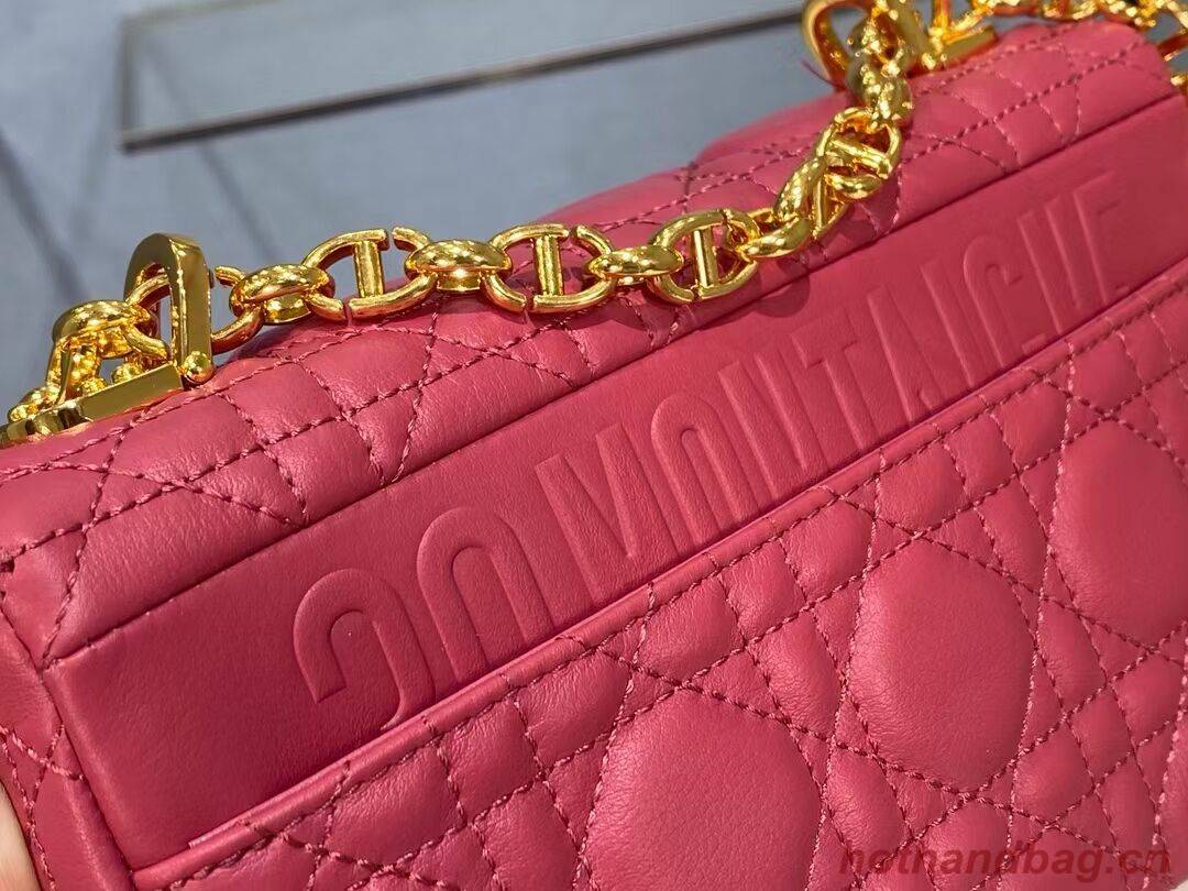 Dior SMALL DIOR CARO BAG Soft Cannage Calfskin M9241 rose Dior SMALL DIOR CARO BAG Soft Cannage Calfskin M9241 rose