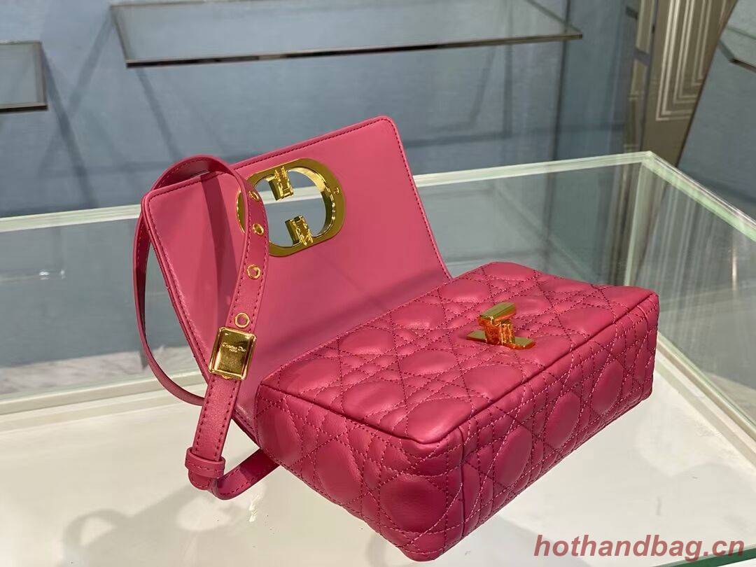 Dior SMALL DIOR CARO BAG Soft Cannage Calfskin M9241 rose Dior SMALL DIOR CARO BAG Soft Cannage Calfskin M9241 rose