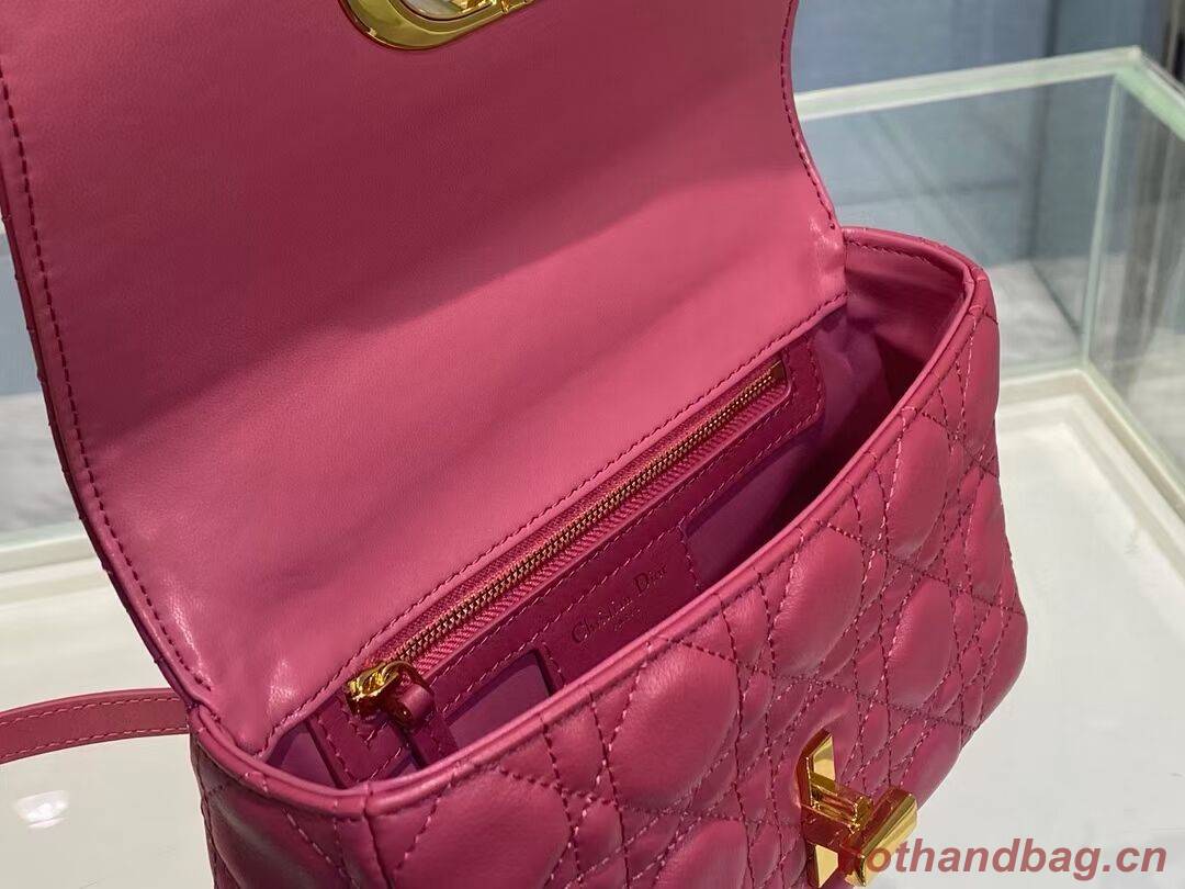Dior SMALL DIOR CARO BAG Soft Cannage Calfskin M9241 rose Dior SMALL DIOR CARO BAG Soft Cannage Calfskin M9241 rose